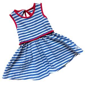 Merce & Me 2 Dress Tunic Patriotic Open Back Stripes Coastal Beach Back 2 School
